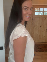 Petal Sleeve Blouse with Tassel Detail