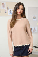 Scallop Trim Sweater