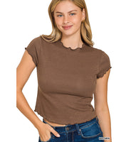 Lettuce Trim Cropped Tee