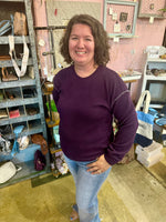 Contrast Seam Sweater