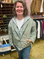 Quilted Jacket with Contrast Hood