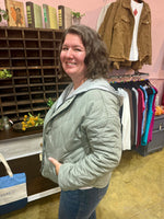 Quilted Jacket with Contrast Hood