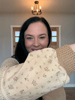 Reglan Sleeve Top With Floral Detail.