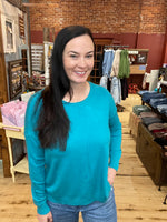 Front Seam Round Neck Sweater