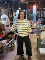 Short Sleeve Stripe Relaxed Fit Top