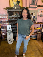 Cuffed Sleeve Basic Tee
