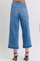 Judy Blue Cropped Release Hem Wide Leg Denim