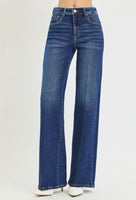 Risen Brand High Waist Denim with Center Pleat