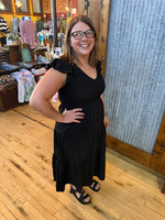 Flutter Sleeve Midi Dress