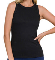 Fitted Ribbed Tank Top