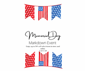Memorial Day Markdown Event