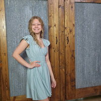V Neck Mini Dress