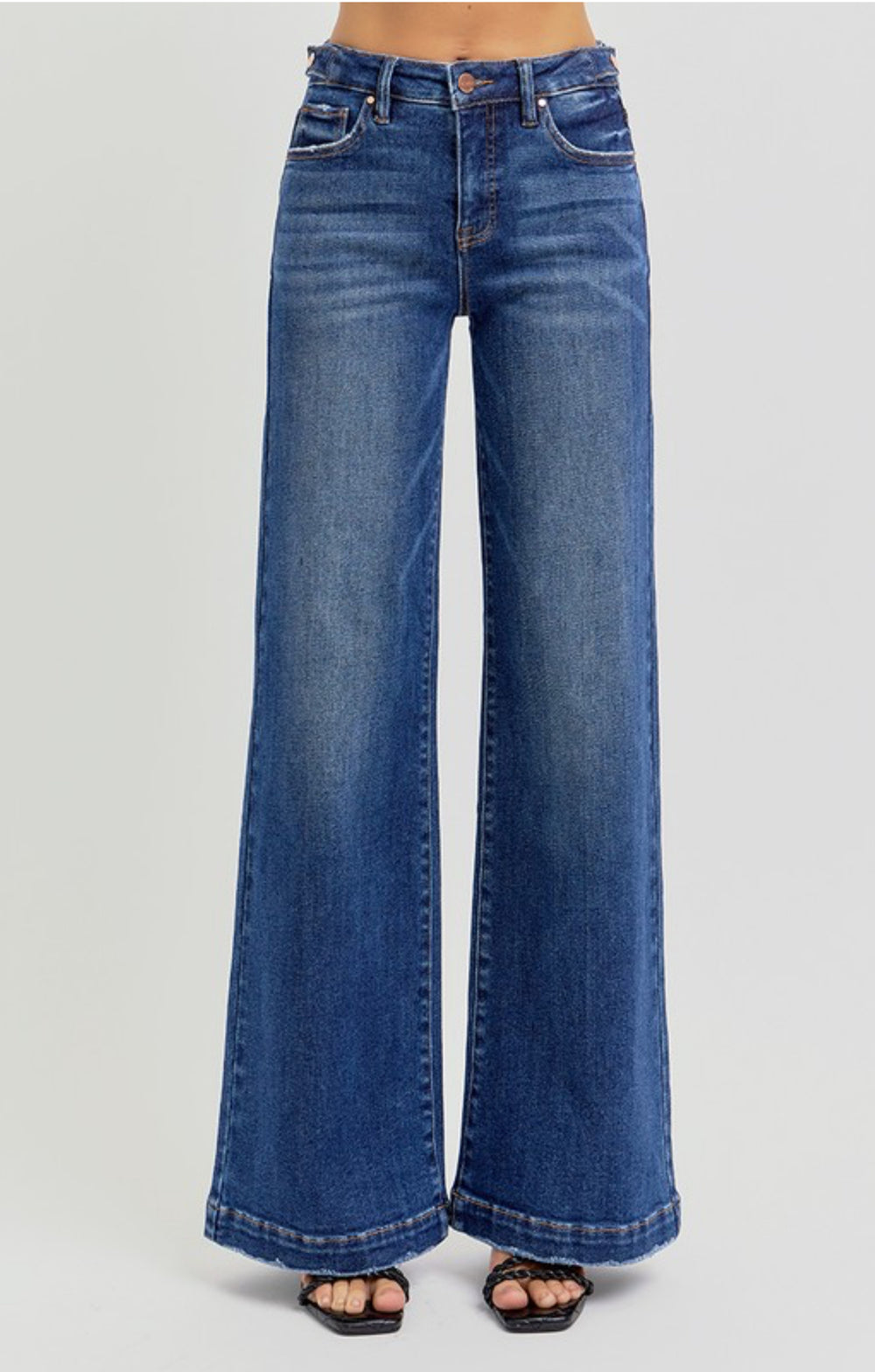 Risen Brand Tummy Control Wide Leg Denim