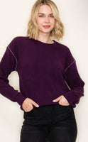 Contrast Seam Sweater
