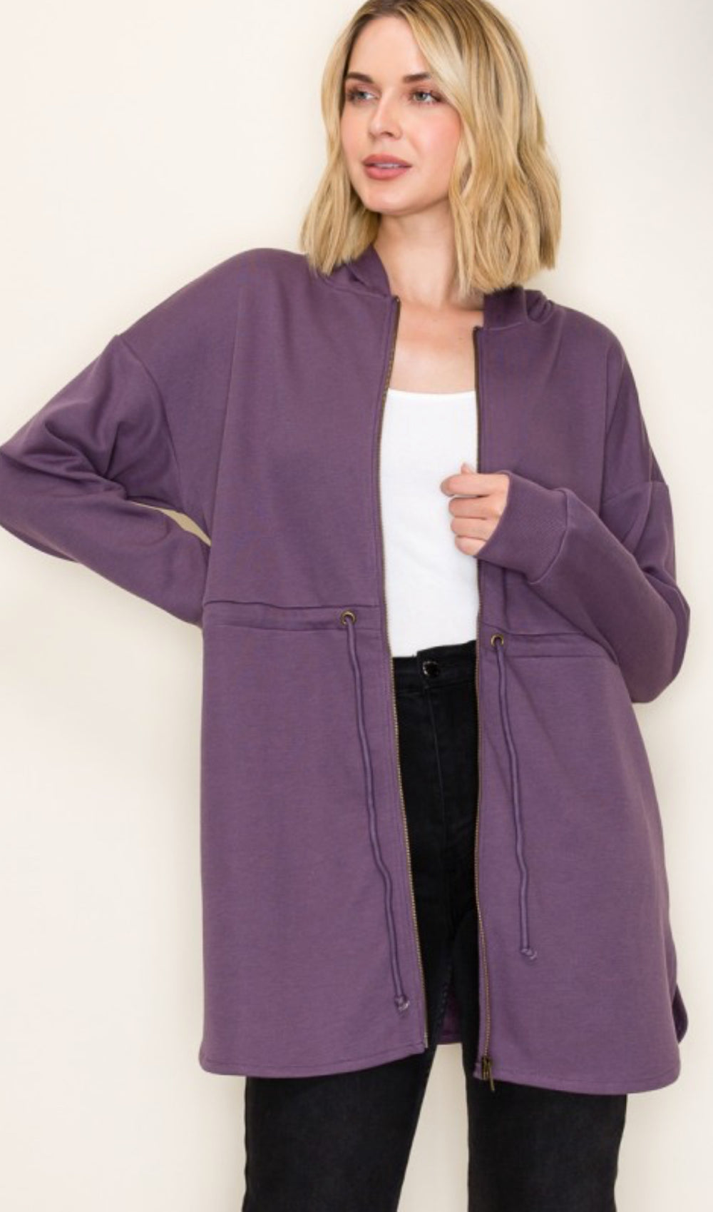 Hooded French Terry Jacket
