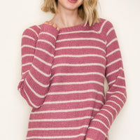 Mauve Stripe Sweater