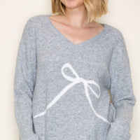 Bow Printed Sweater