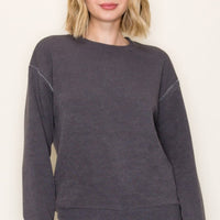 Contrast Seam Sweater