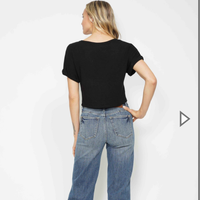 Judy Blue Tummy Control Strait Leg with Raw Hem