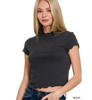 Lettuce Trim Cropped Tee
