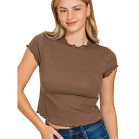 Lettuce Trim Cropped Tee