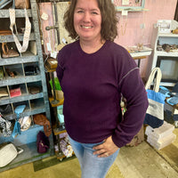 Contrast Seam Sweater