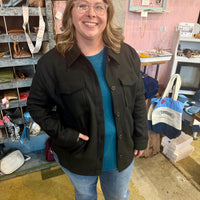 Shacket with Side Pockets