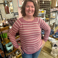 Mauve Stripe Sweater