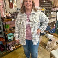 Plaid Button Down Shacket