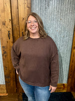 Relaxed Fit Sweater with Exposed Seam
