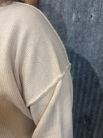 Relaxed Fit Sweater with Exposed Seam
