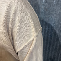Relaxed Fit Sweater with Exposed Seam