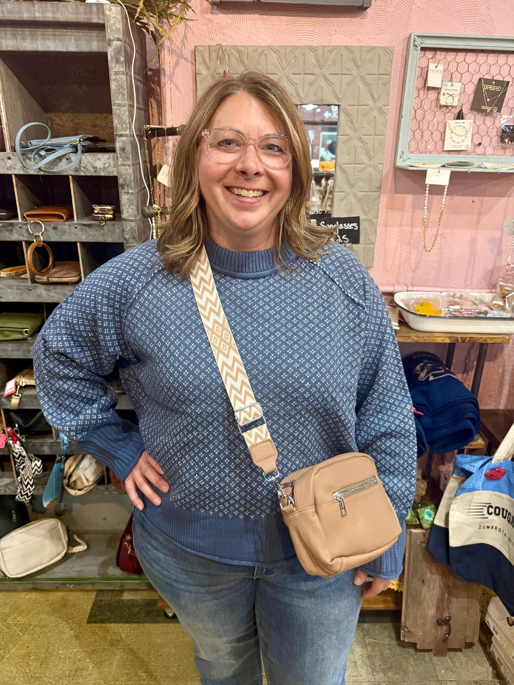 Abstract Print Sweater