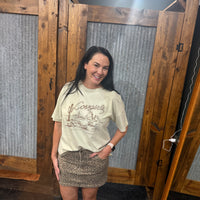 Leopard Print Mini Skirt