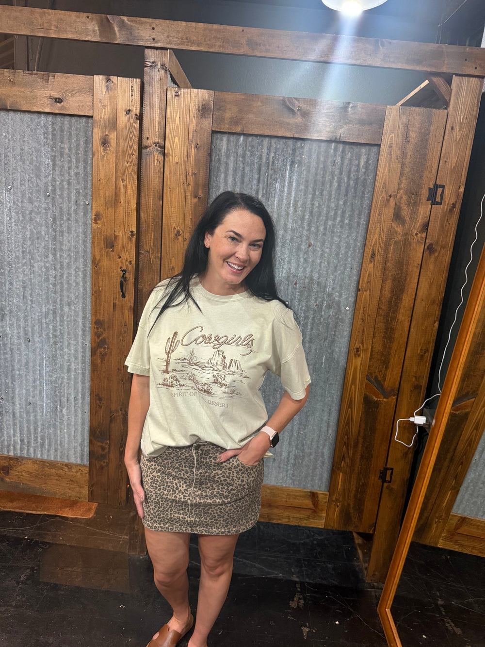 Leopard Print Mini Skirt