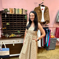 Front Hook and Eyelet Midi Dress