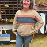 Color Block Textured Top