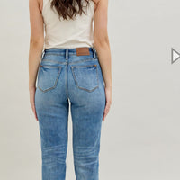 Judy Blue Release Hem Boyfriend Jeans