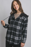 Plaid Hooded Shacket
