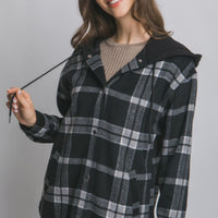 Plaid Hooded Shacket