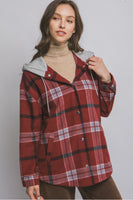 Plaid Hooded Shacket
