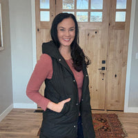 Hooded Long Body Vest