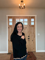 Scallop Trim Sweater
