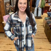 Plaid Side Pocket Shacket