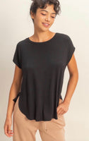 Relaxed Short Sleeve Dolman Tee
