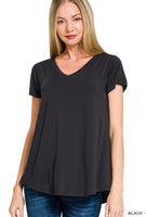 Flowy V Neck Basic Tee
