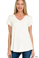 Flowy V Neck Basic Tee
