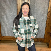 Green Plaid Shacket