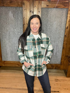 Green Plaid Shacket