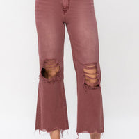Vintage Distressed Crop Flare Jean